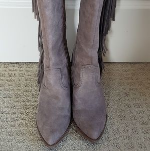 NEVER WORN Carlos Santana fringed boots